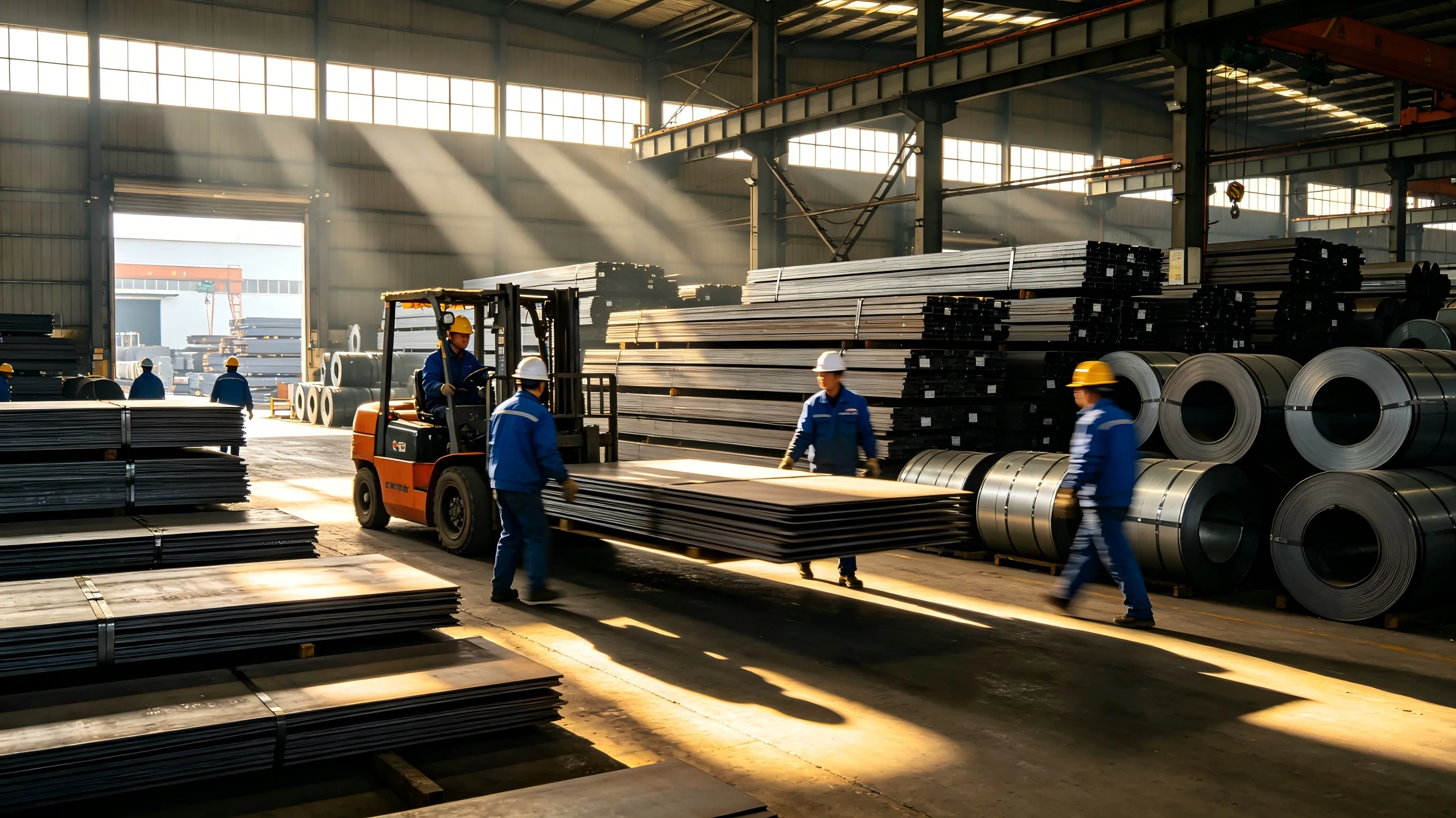 Prispôsobením sa vrcholnej sezóne centralizovaného doplňovania po prúde spoločnosť Sanhe Steel zvýšila svoje zásoby oceľových plechov a zvitkov, aby zabezpečila stabilné dodávky spotového tovaru.